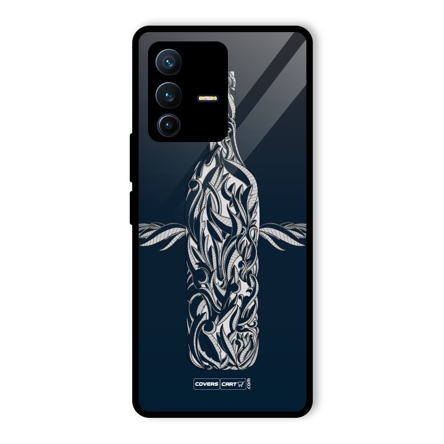 Creative Bottle Glass Back Case for Vivo V23 Pro