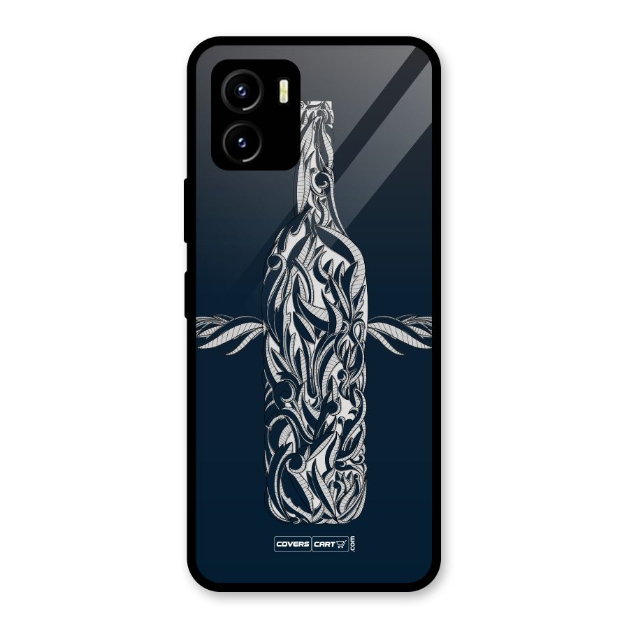 Creative Bottle Glass Back Case for Vivo Y15s