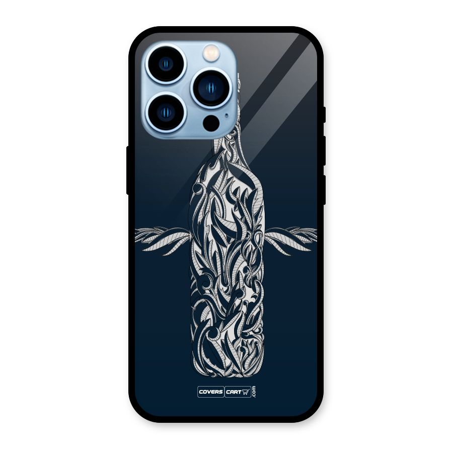 Creative Bottle Glass Back Case for iPhone 13 Pro
