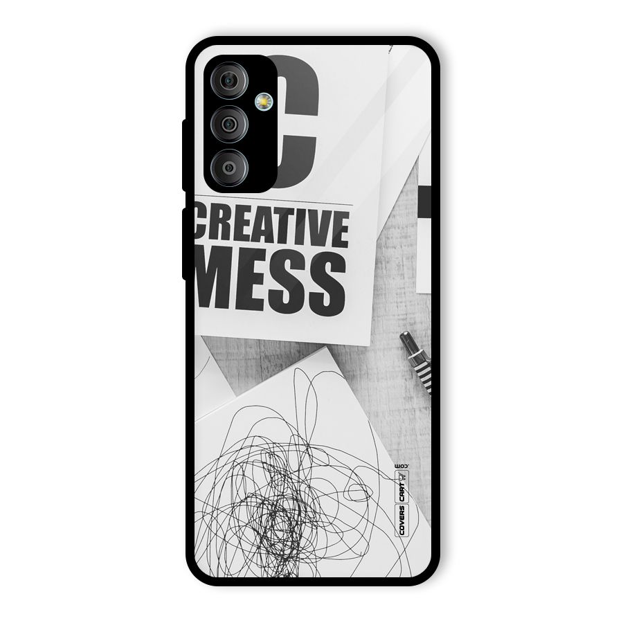 Creative Mess Glass Back Case for Galaxy F23