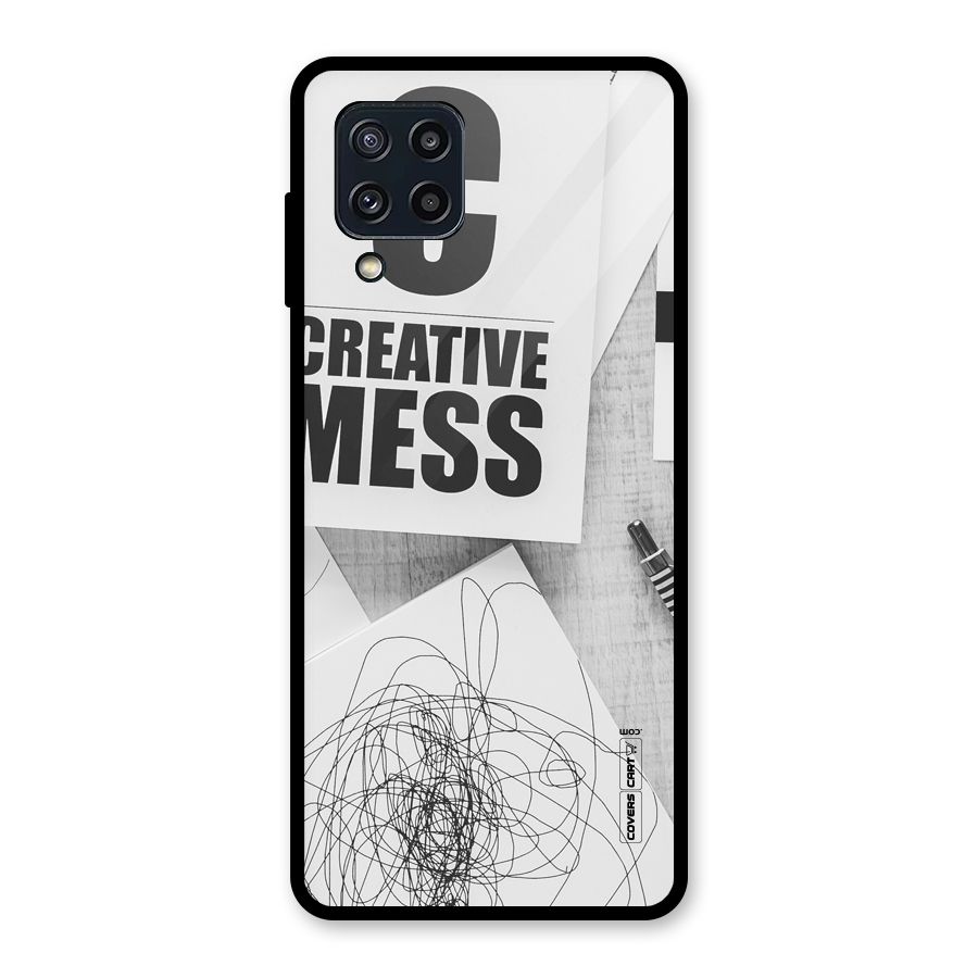 Creative Mess Glass Back Case for Galaxy M32