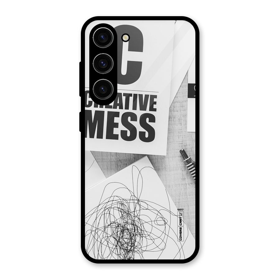 Creative Mess Glass Back Case for Galaxy S23