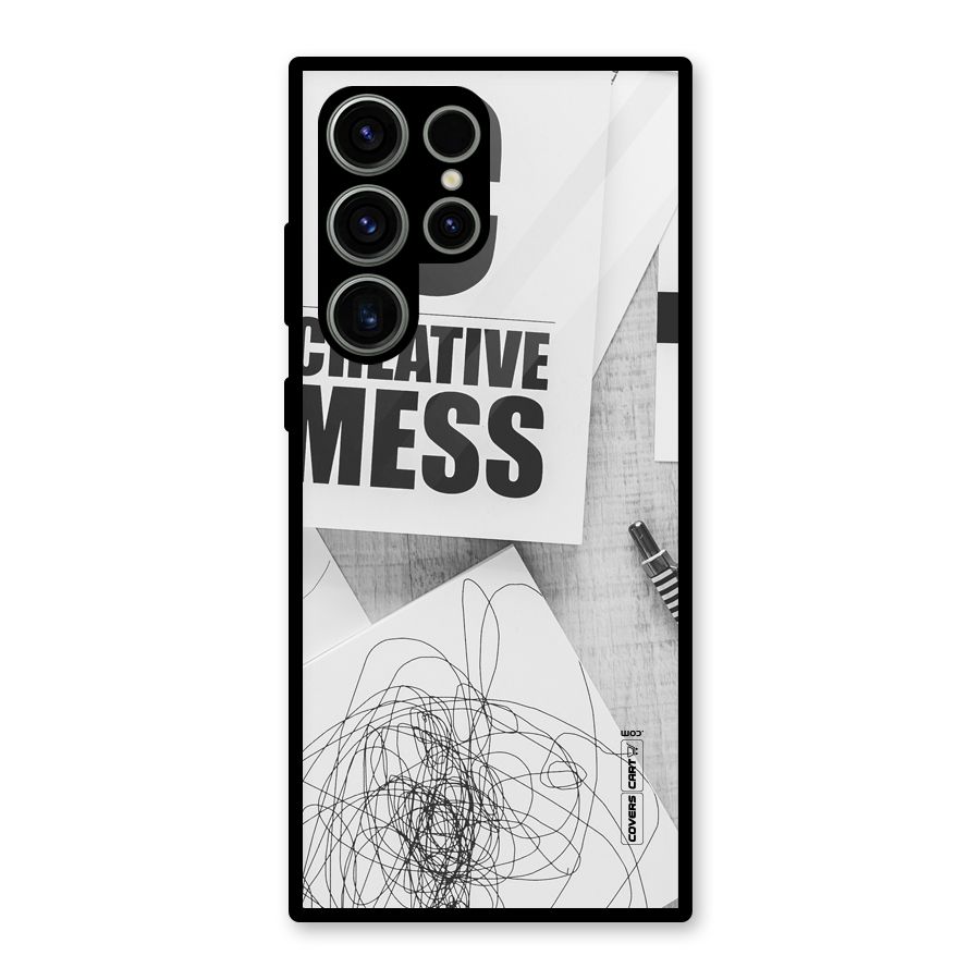 Creative Mess Glass Back Case for Galaxy S23 Ultra