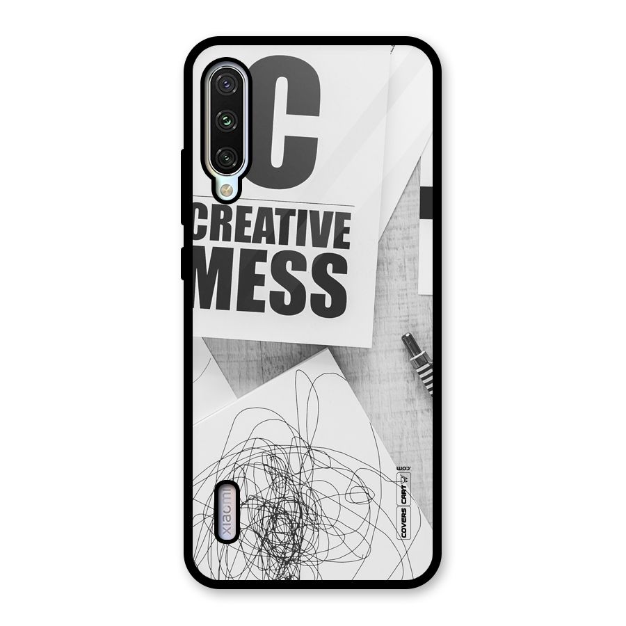 Creative Mess Glass Back Case for Mi A3