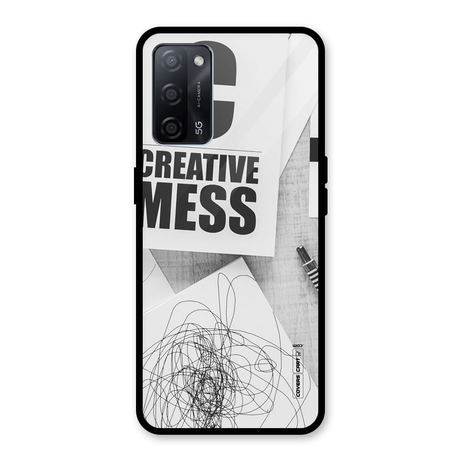 Creative Mess Glass Back Case for Oppo A53s 5G