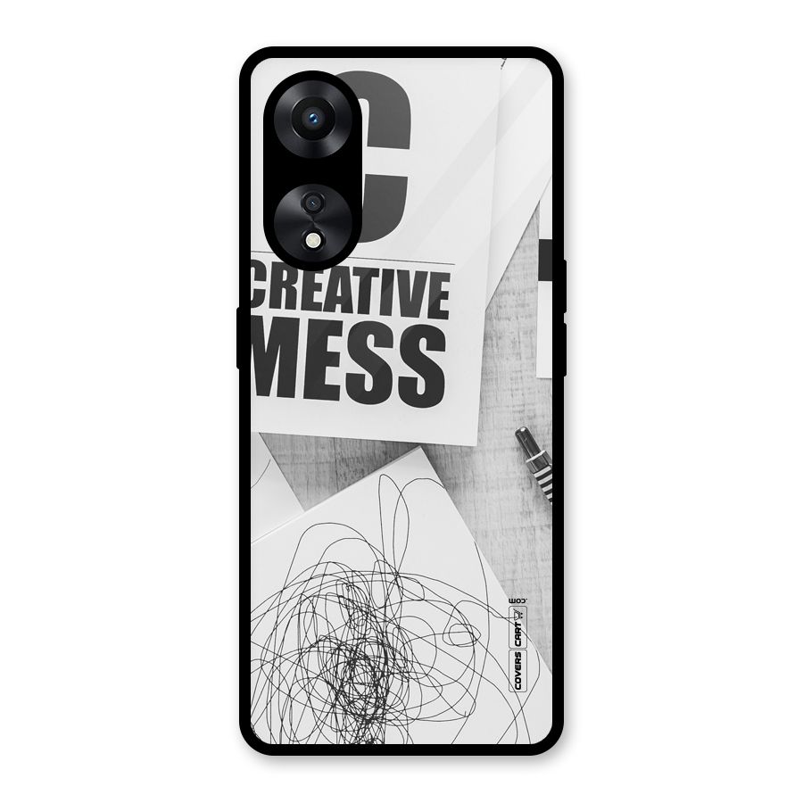 Creative Mess Glass Back Case for Oppo A78