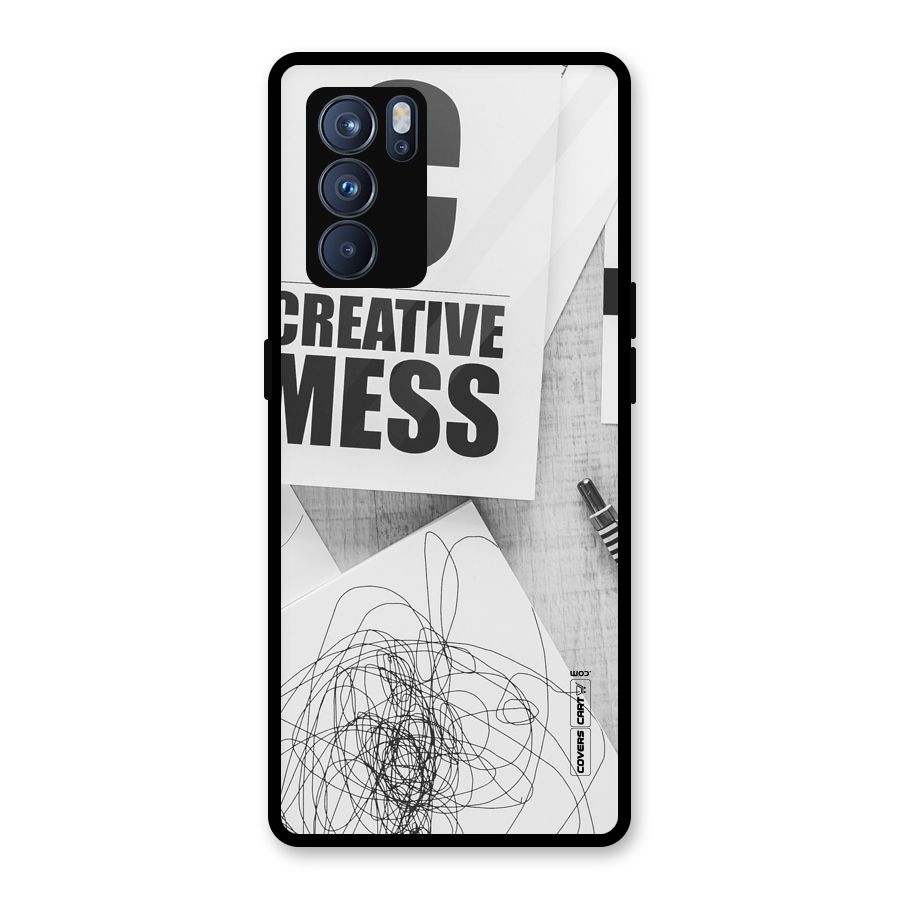 Creative Mess Glass Back Case for Oppo Reno6 Pro 5G
