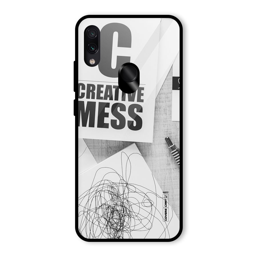 Creative Mess Glass Back Case for Redmi Note 7 Pro