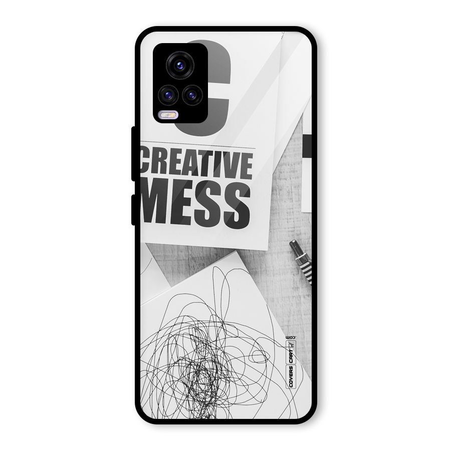 Creative Mess Glass Back Case for Vivo V20