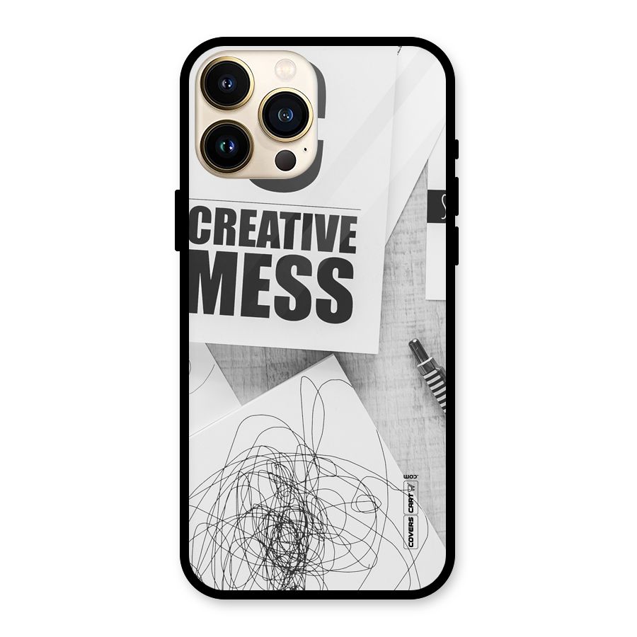 Creative Mess Glass Back Case for iPhone 13 Pro Max