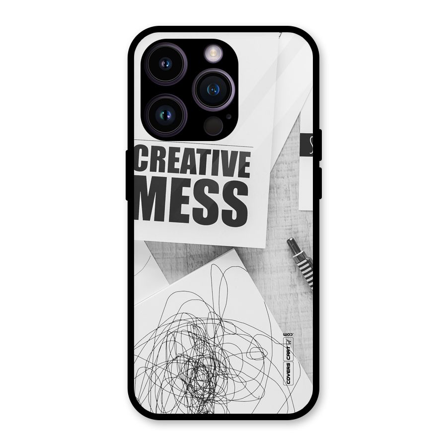 Creative Mess Glass Back Case for iPhone 14 Pro