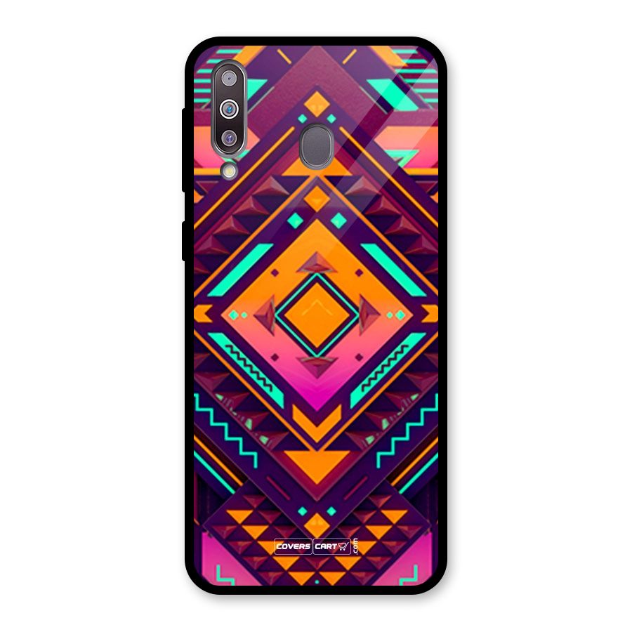 Creative Rhombus Glass Back Case for Galaxy M30