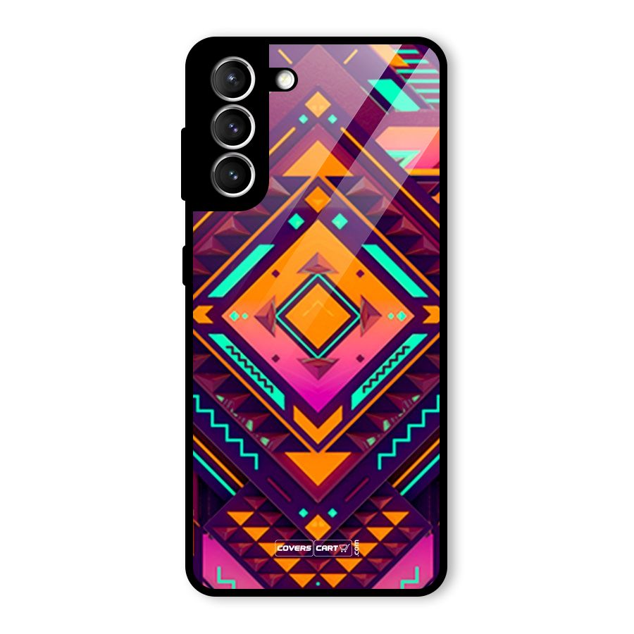 Creative Rhombus Glass Back Case for Galaxy S21 5G