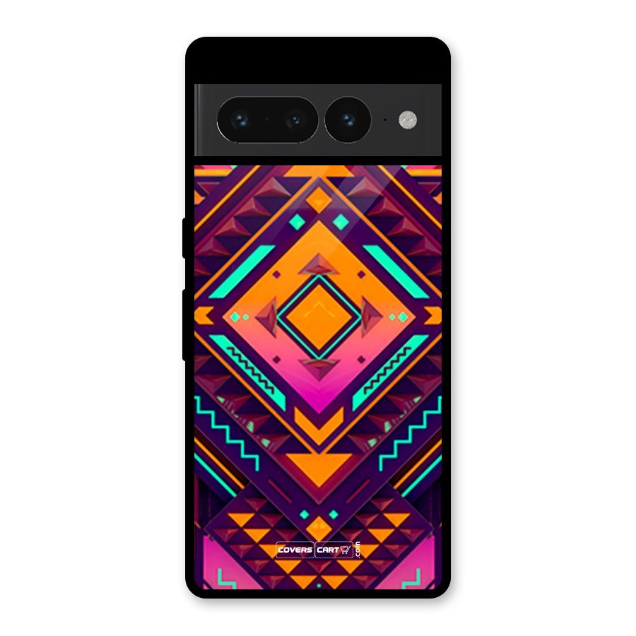 Creative Rhombus Glass Back Case for Google Pixel 7 Pro