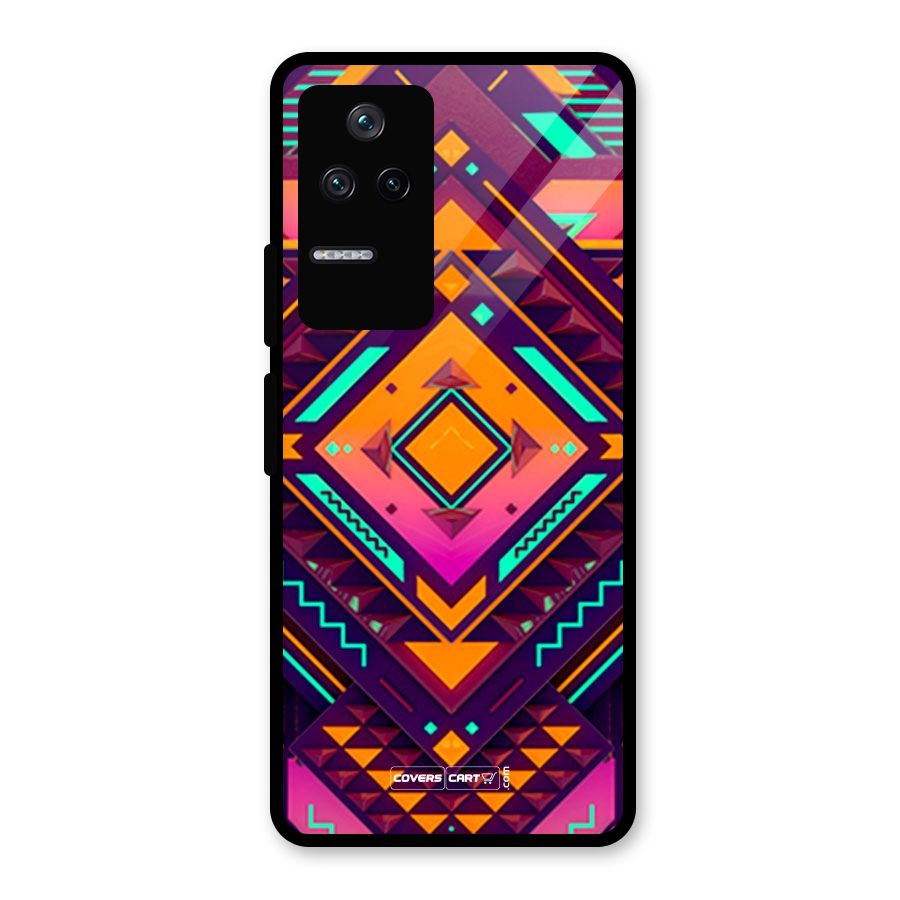 Creative Rhombus Glass Back Case for Poco F4 5G