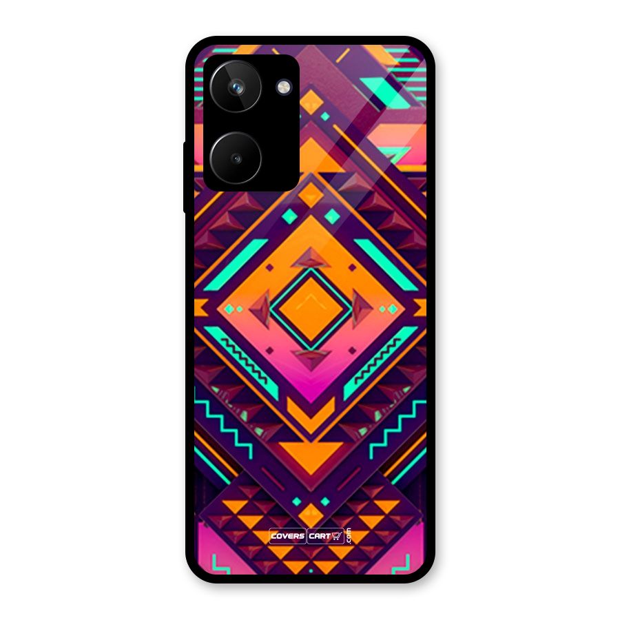 Creative Rhombus Glass Back Case for Realme 10