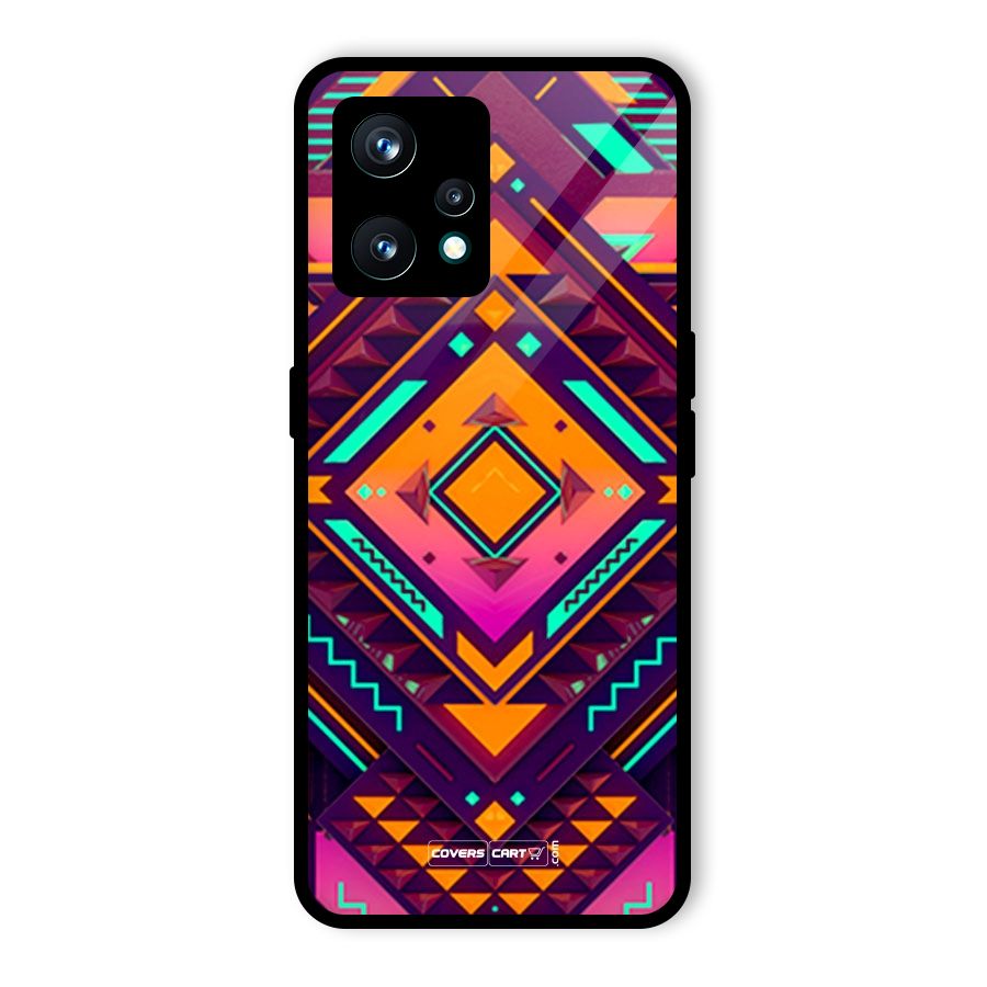 Creative Rhombus Glass Back Case for Realme 9