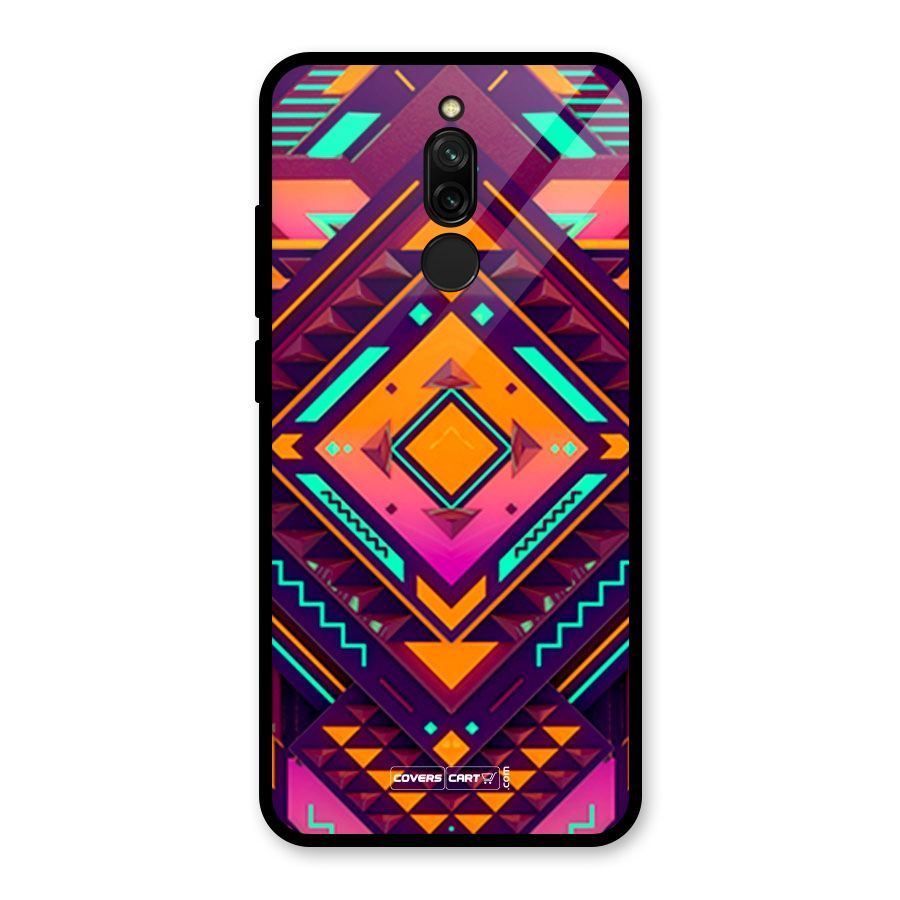 Creative Rhombus Glass Back Case for Redmi 8