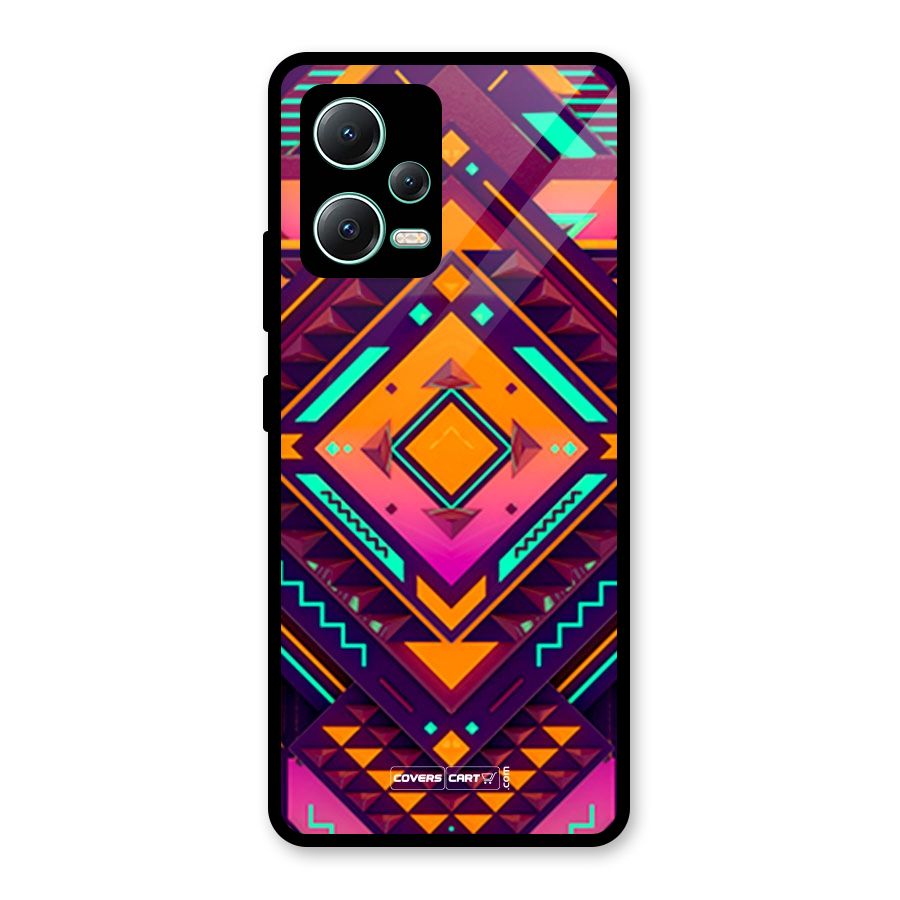 Creative Rhombus Glass Back Case for Redmi Note 12 5G