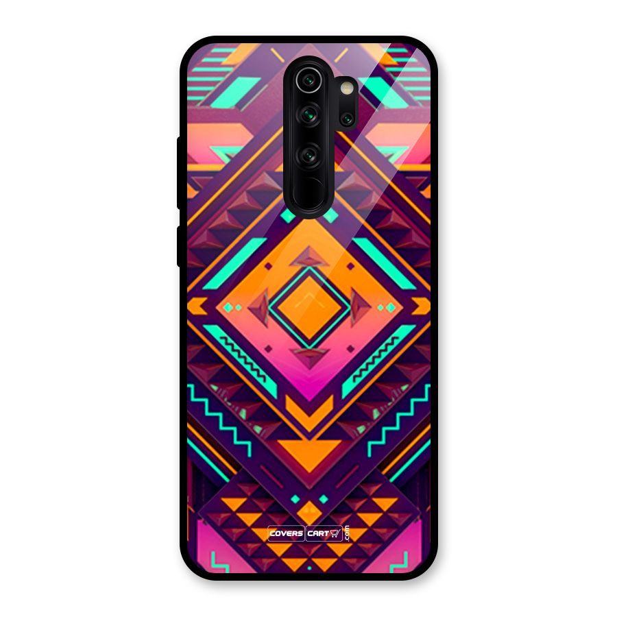 Creative Rhombus Glass Back Case for Redmi Note 8 Pro