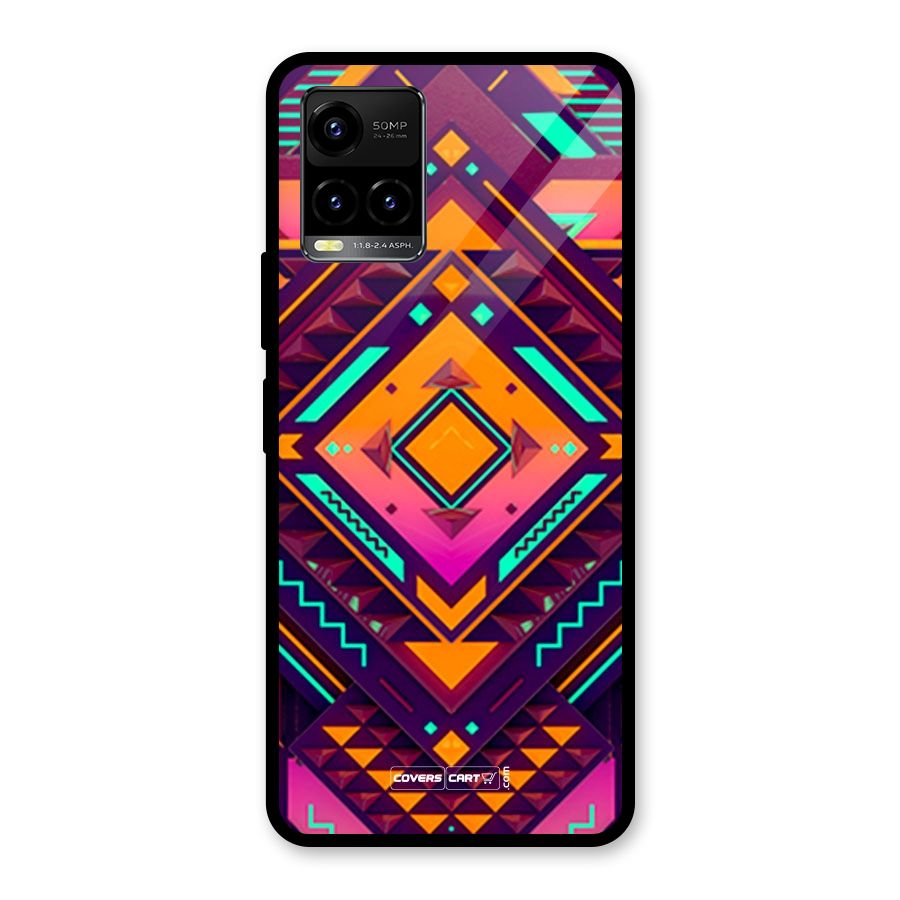 Creative Rhombus Glass Back Case for Vivo Y21A