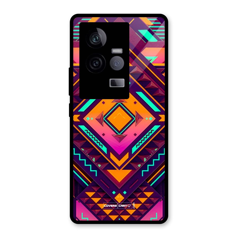 Creative Rhombus Glass Back Case for Vivo iQOO 11 5G