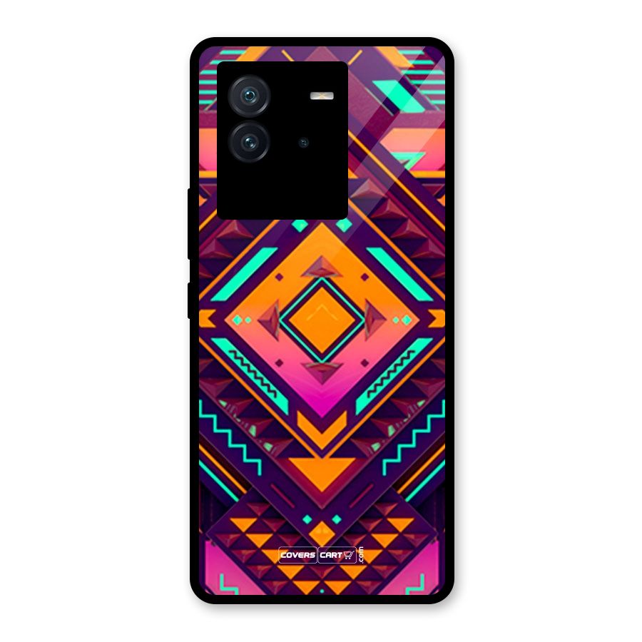 Creative Rhombus Glass Back Case for Vivo iQOO Neo 6 5G