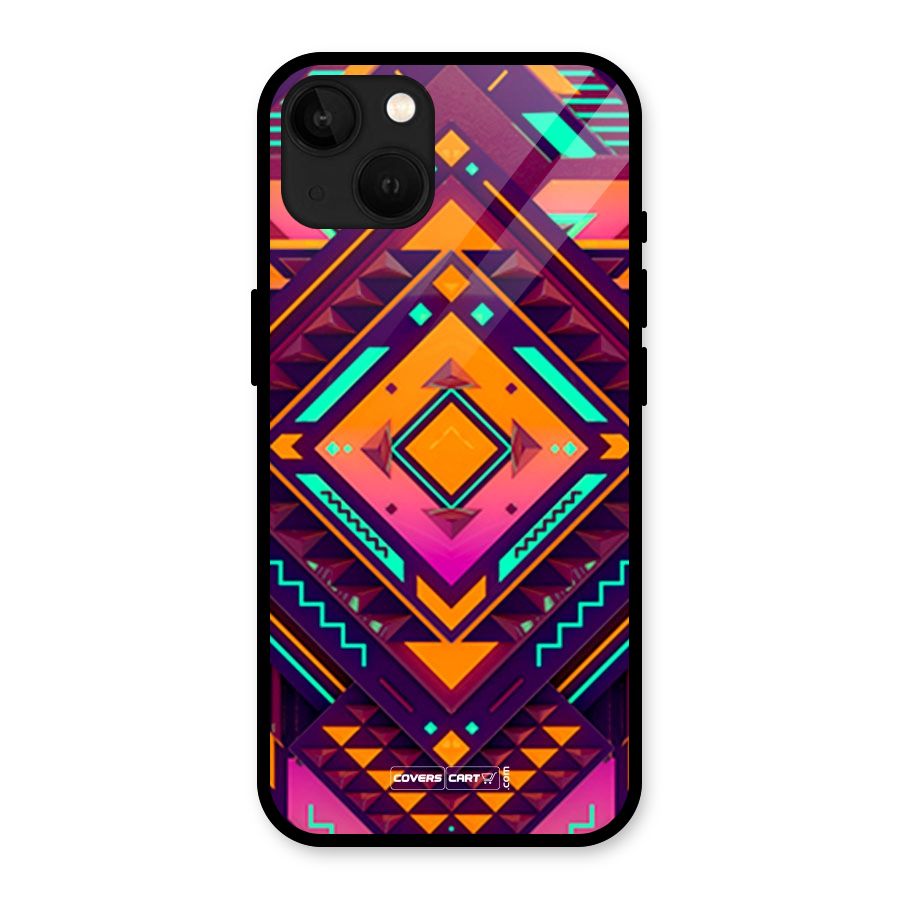 Creative Rhombus Glass Back Case for iPhone 13