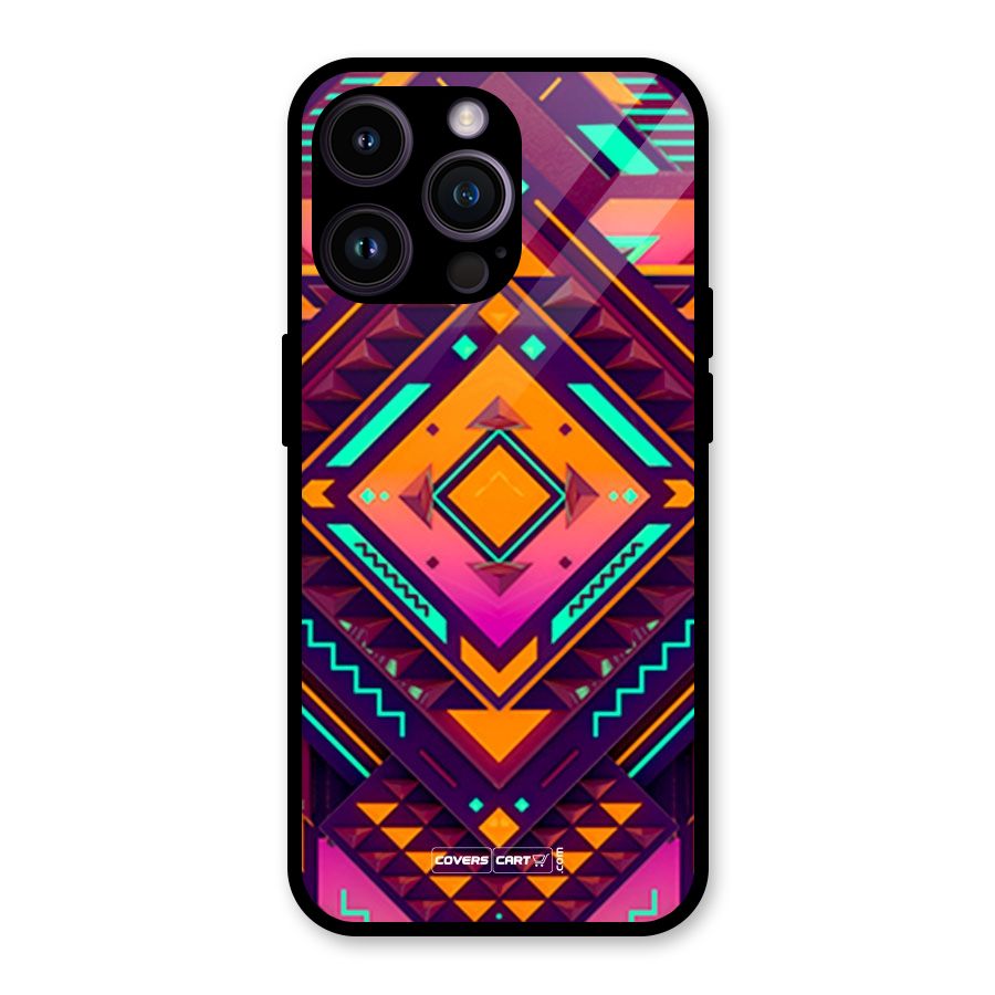 Creative Rhombus Glass Back Case for iPhone 14 Pro Max