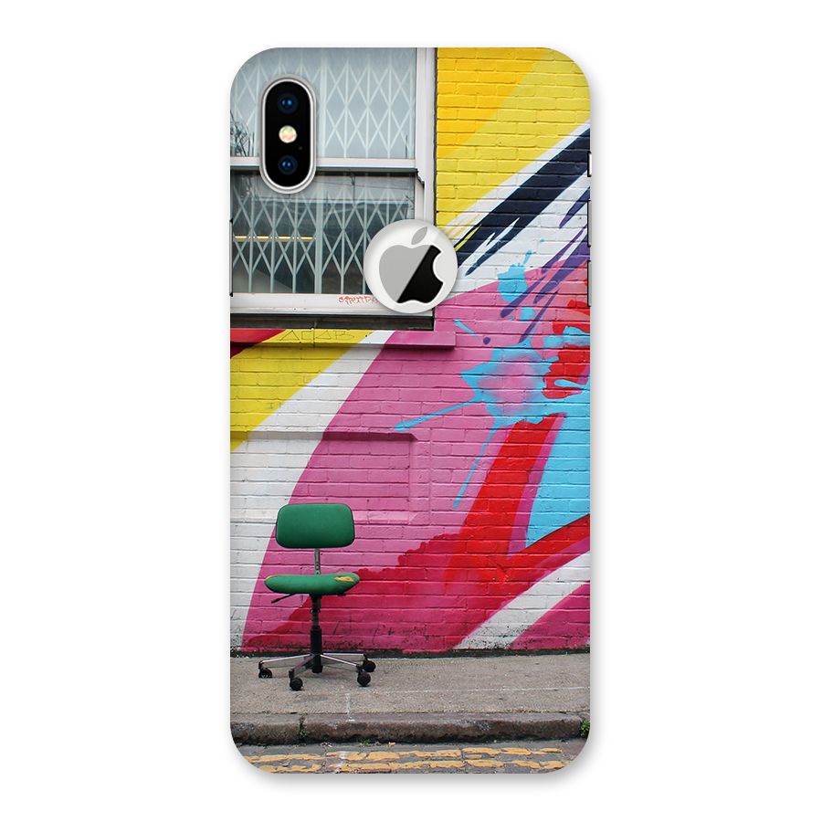 Creative Wall Art Back Case for iPhone X Logo Cut