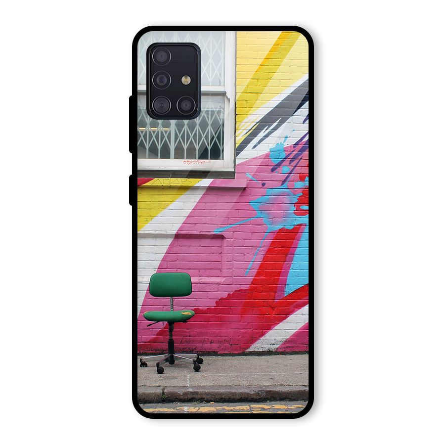 Creative Wall Art Glass Back Case for Galaxy A51