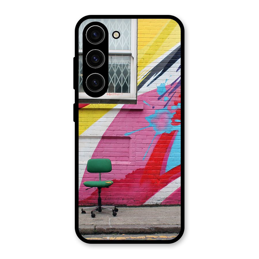 Creative Wall Art Glass Back Case for Galaxy S23