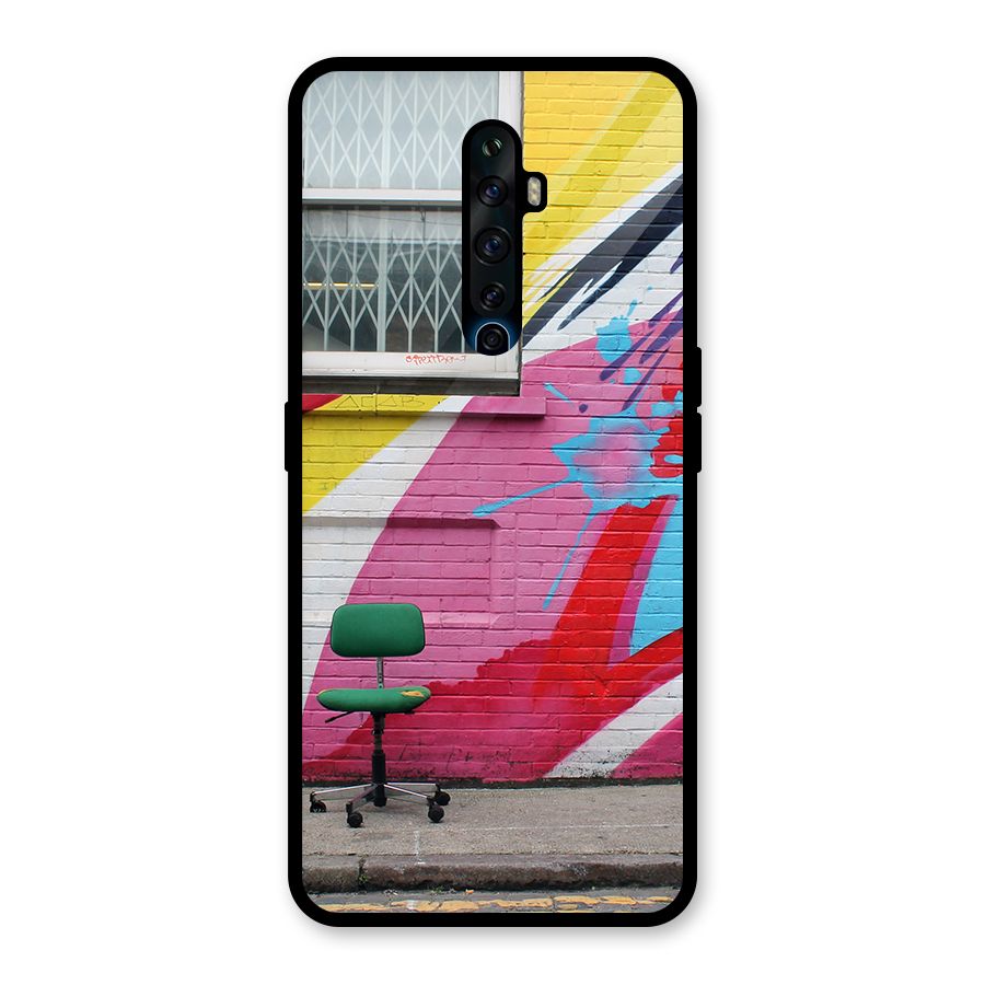 Creative Wall Art Glass Back Case for Oppo Reno2 F