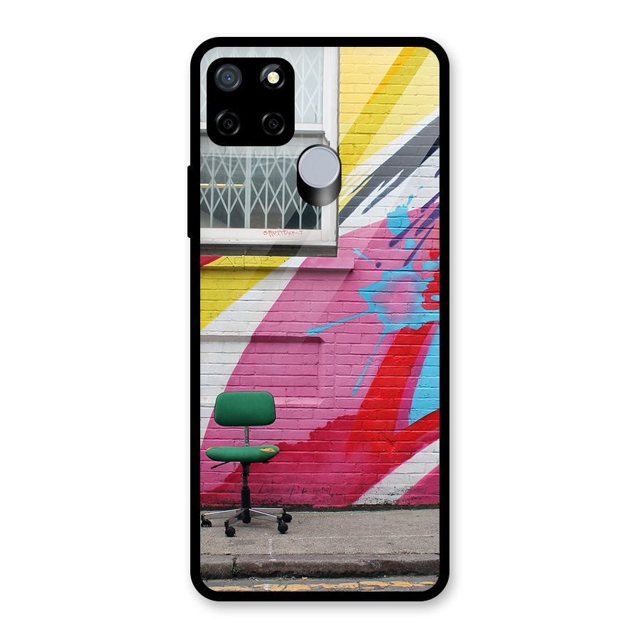 Creative Wall Art Glass Back Case for Realme C15