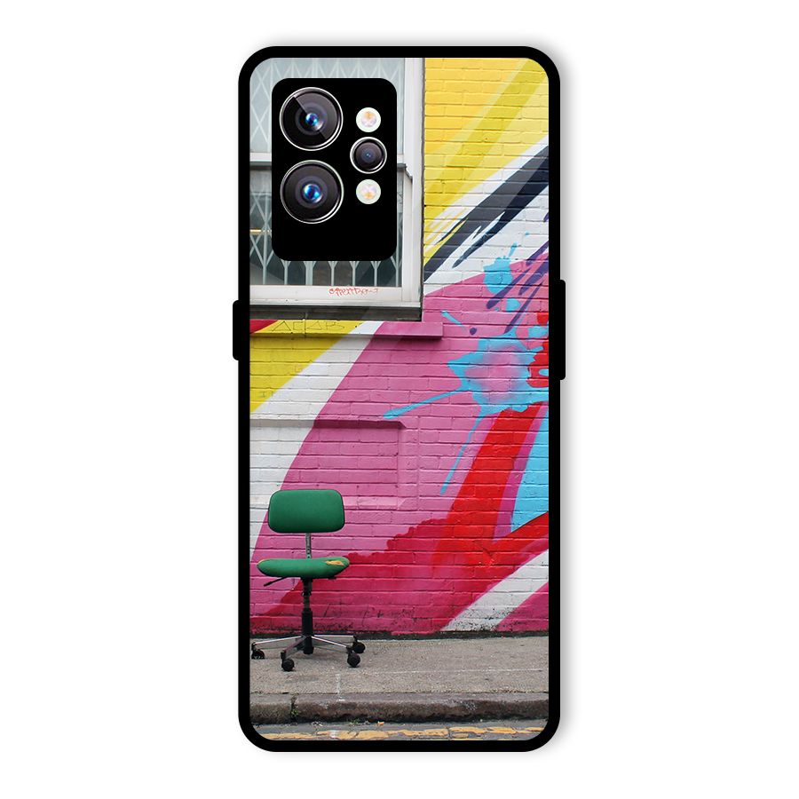 Creative Wall Art Glass Back Case for Realme GT2 Pro
