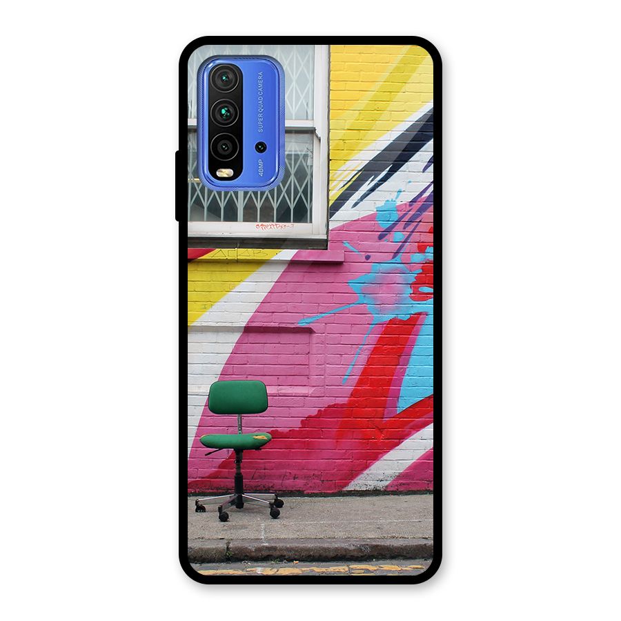 Creative Wall Art Glass Back Case for Redmi 9 Power