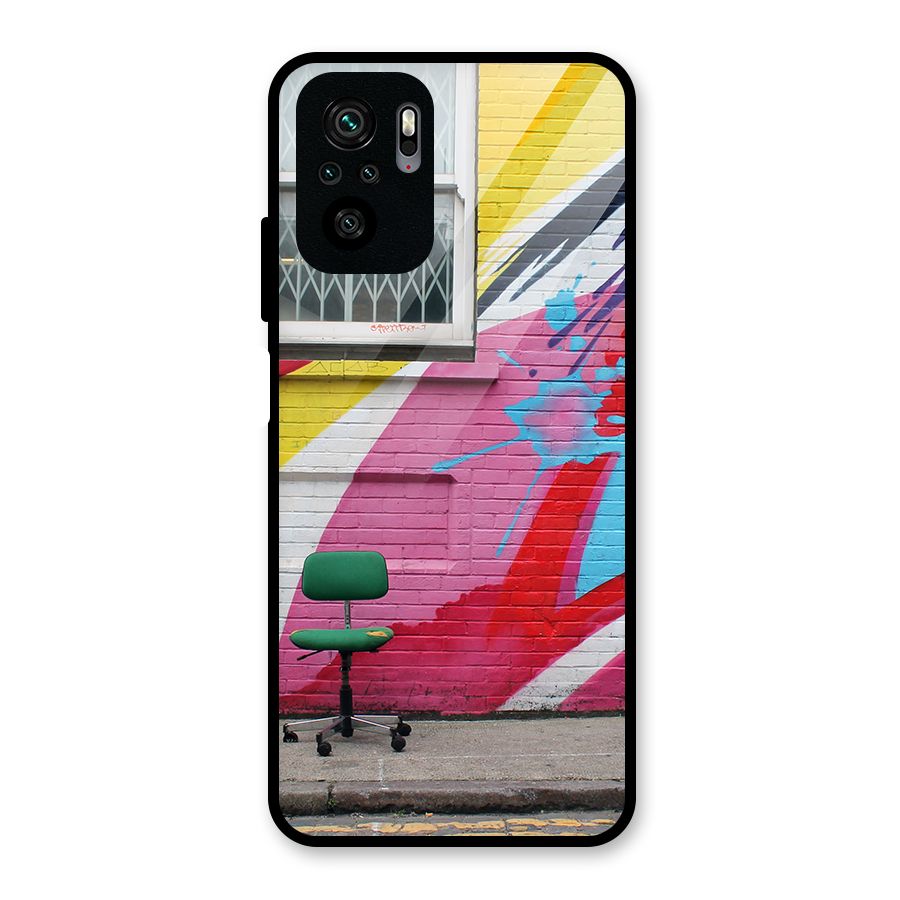 Creative Wall Art Glass Back Case for Redmi Note 10S