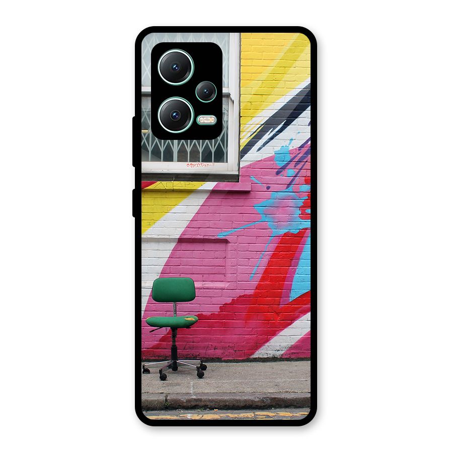 Creative Wall Art Glass Back Case for Redmi Note 12 5G
