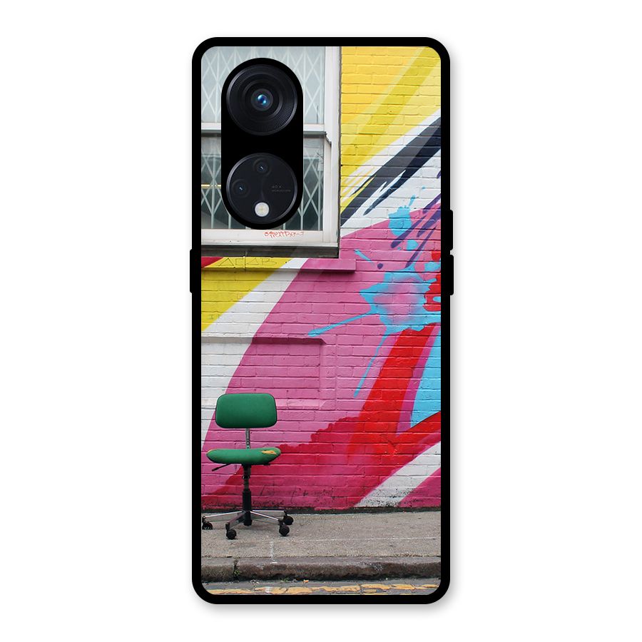 Creative Wall Art Glass Back Case for Reno8 T 5G