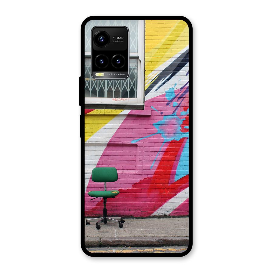 Creative Wall Art Glass Back Case for Vivo Y21T