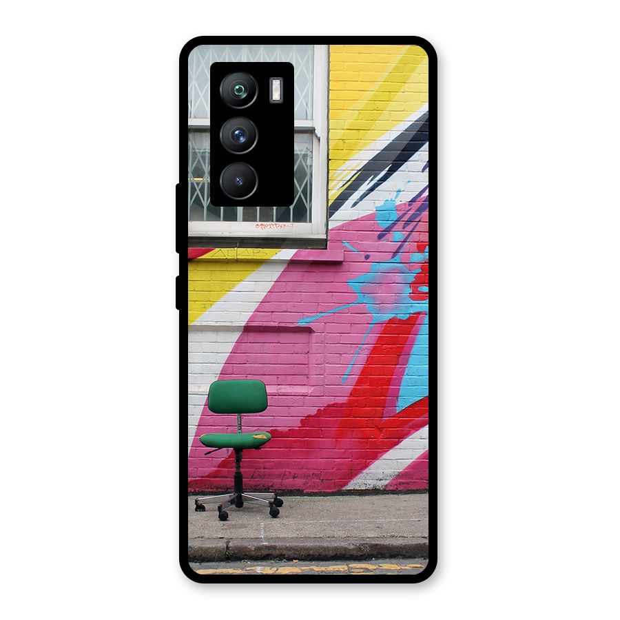 Creative Wall Art Glass Back Case for Vivo iQOO 9 SE