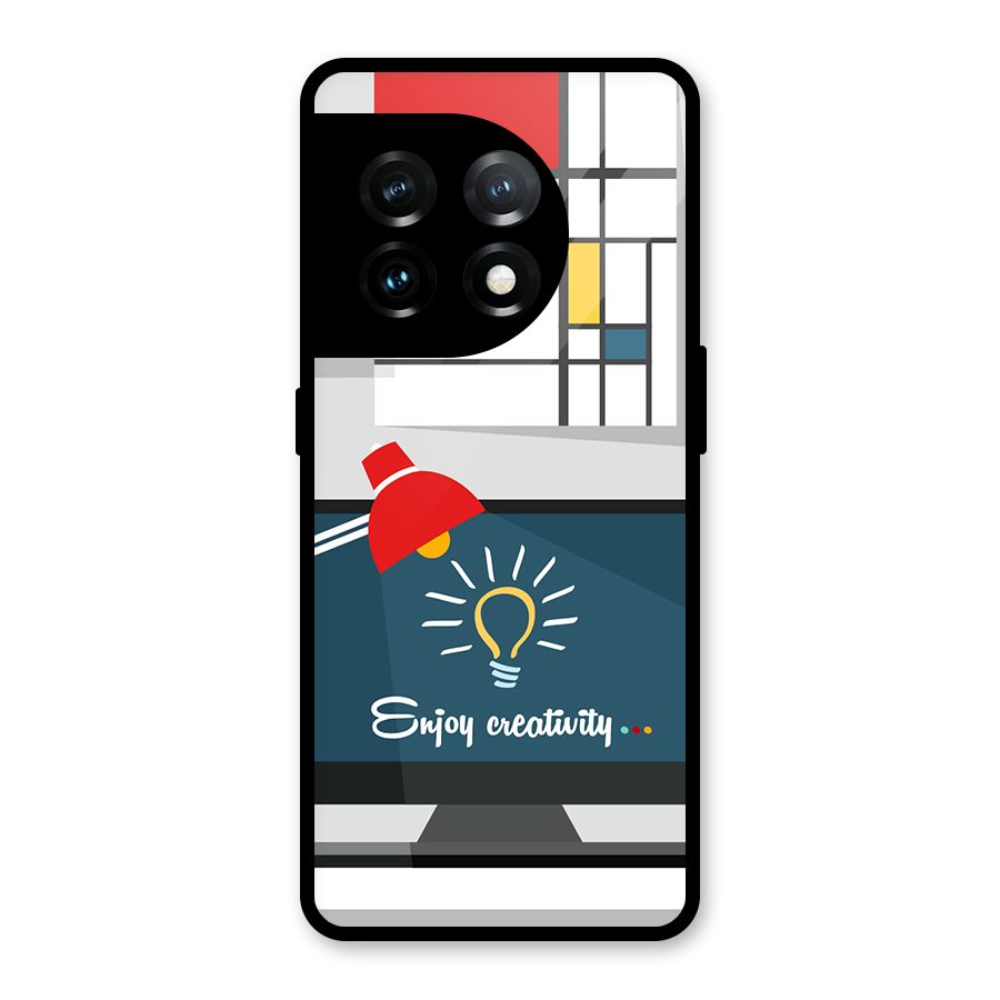 Creative Workspace Design Glass Back Case for OnePlus 11