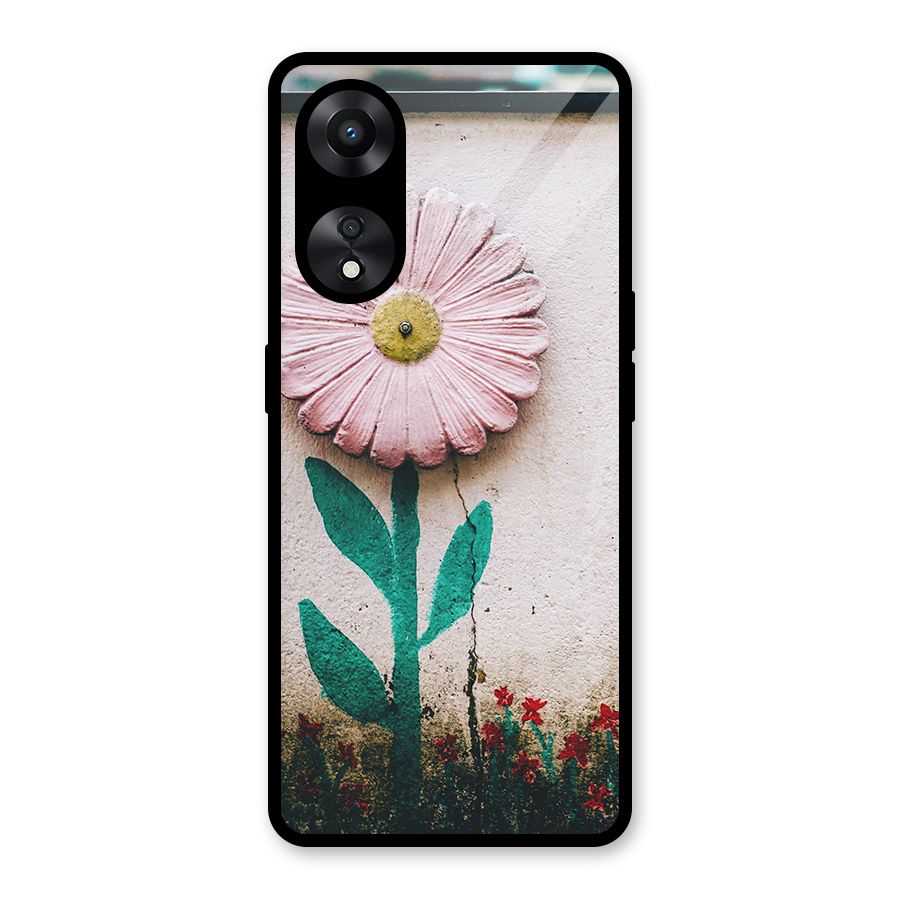 Creativity Flower Glass Back Case for Oppo A78