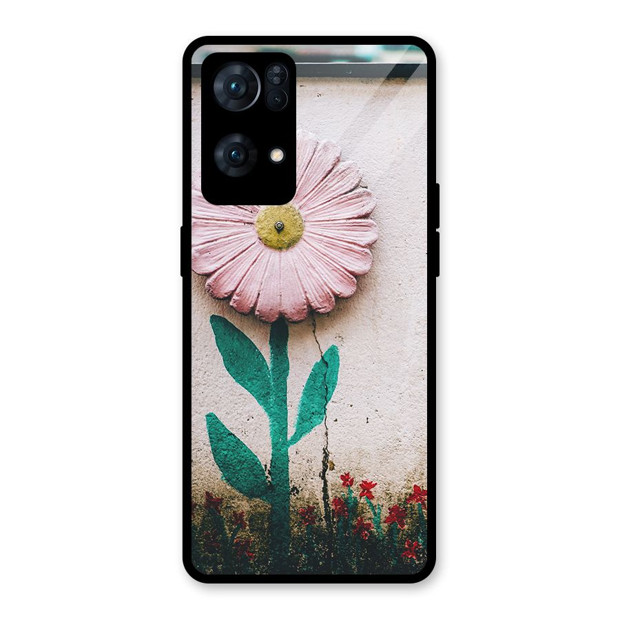 Creativity Flower Glass Back Case for Oppo Reno7 Pro 5G