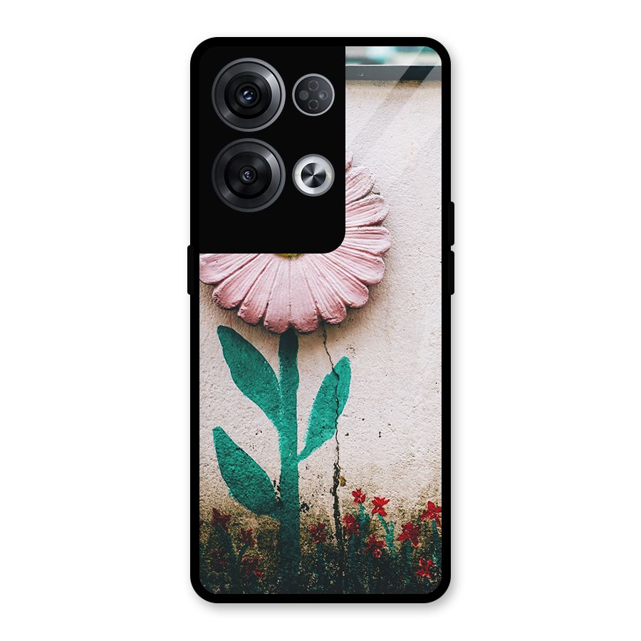 Creativity Flower Glass Back Case for Oppo Reno8 Pro 5G