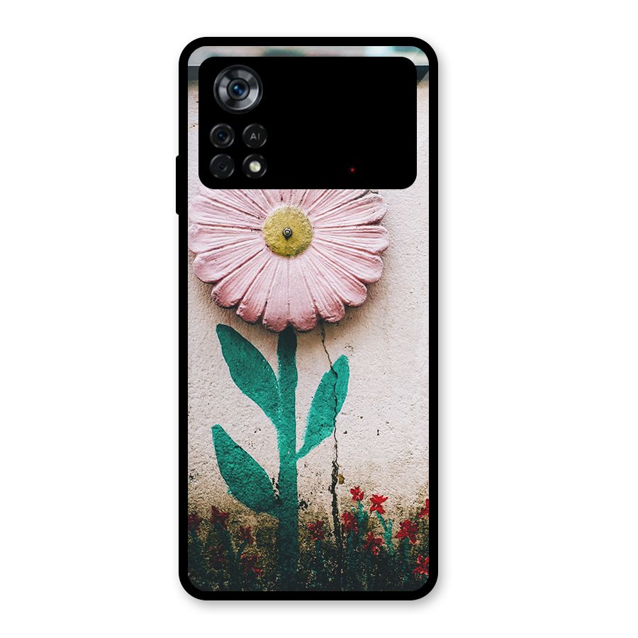 Creativity Flower Glass Back Case for Poco X4 Pro 5G