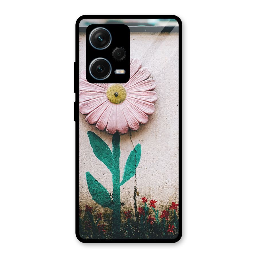 Creativity Flower Glass Back Case for Redmi Note 12 Pro Plus 5G