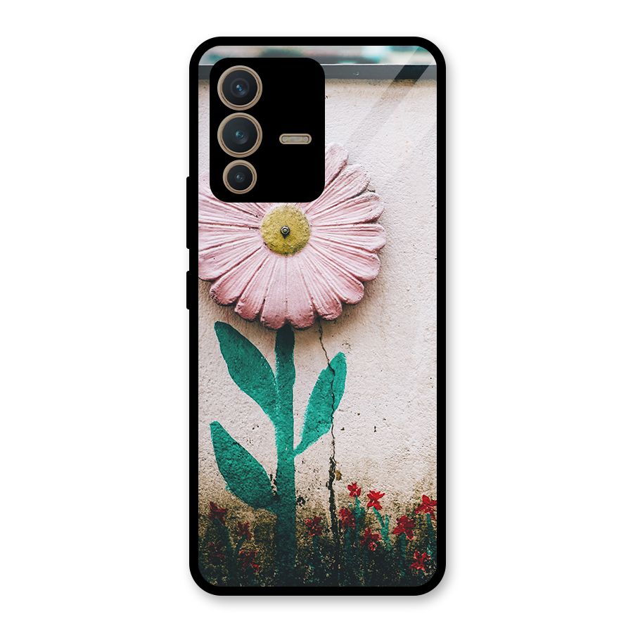 Creativity Flower Glass Back Case for Vivo V23 5G