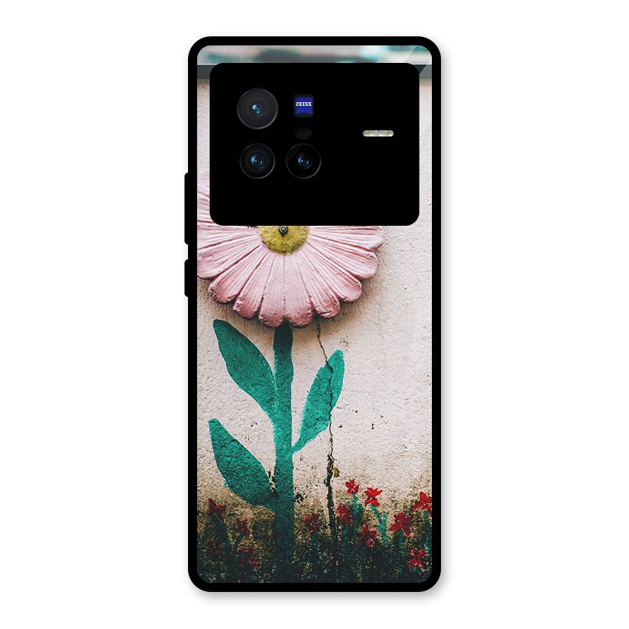 Creativity Flower Glass Back Case for Vivo X80