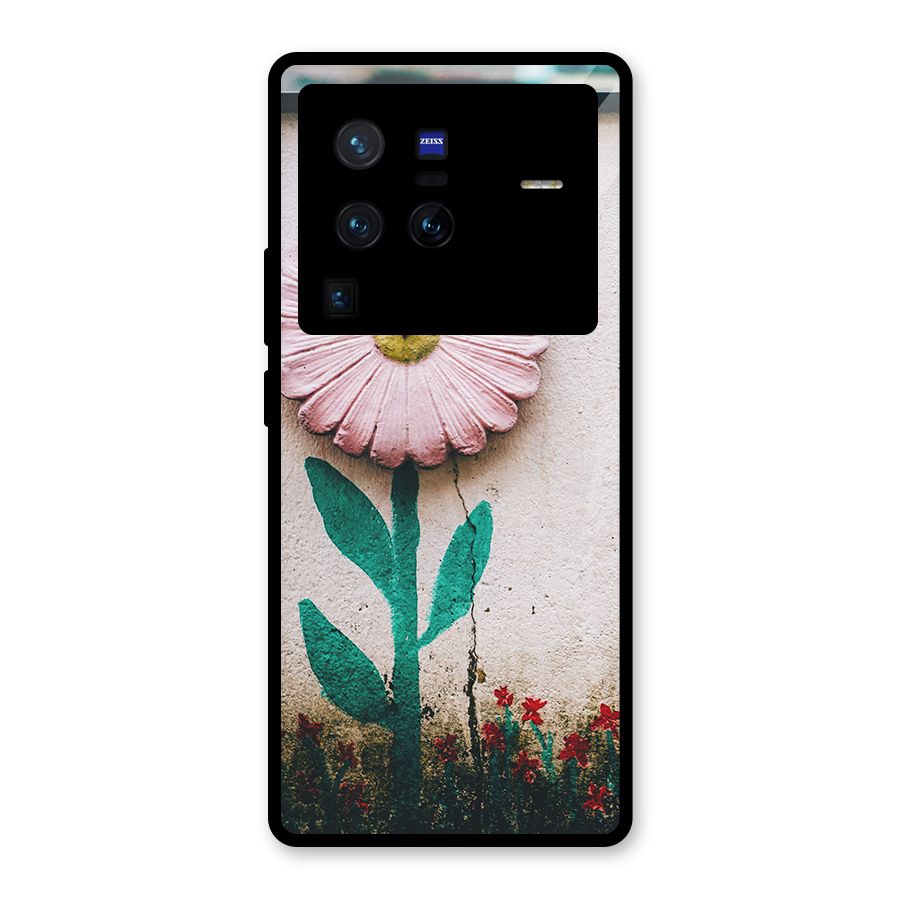 Creativity Flower Glass Back Case for Vivo X80 Pro